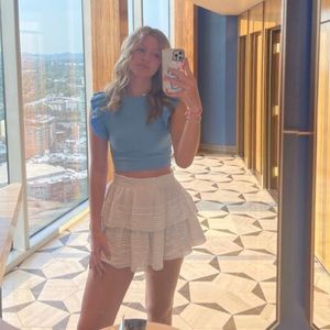 Zara sleeveless top with ruffles